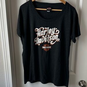 Harley-Davidson Black and White Logo Tee